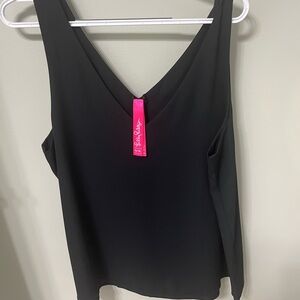 Lilly Pulitzer Black V-Neck Sleeveless Camisole